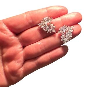 Luxury wedding earrings for women, cubic zirconia earrings